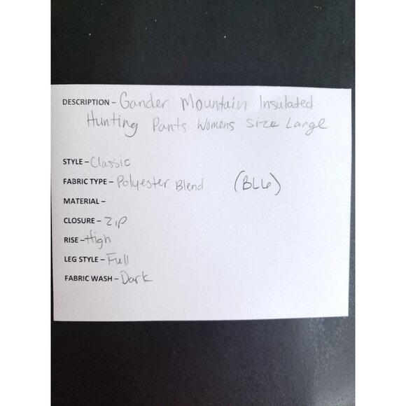 Gander Mtn Womens 38/31 Waterproof TecH20 Camo Hunting Pants - Picture 10 of 10